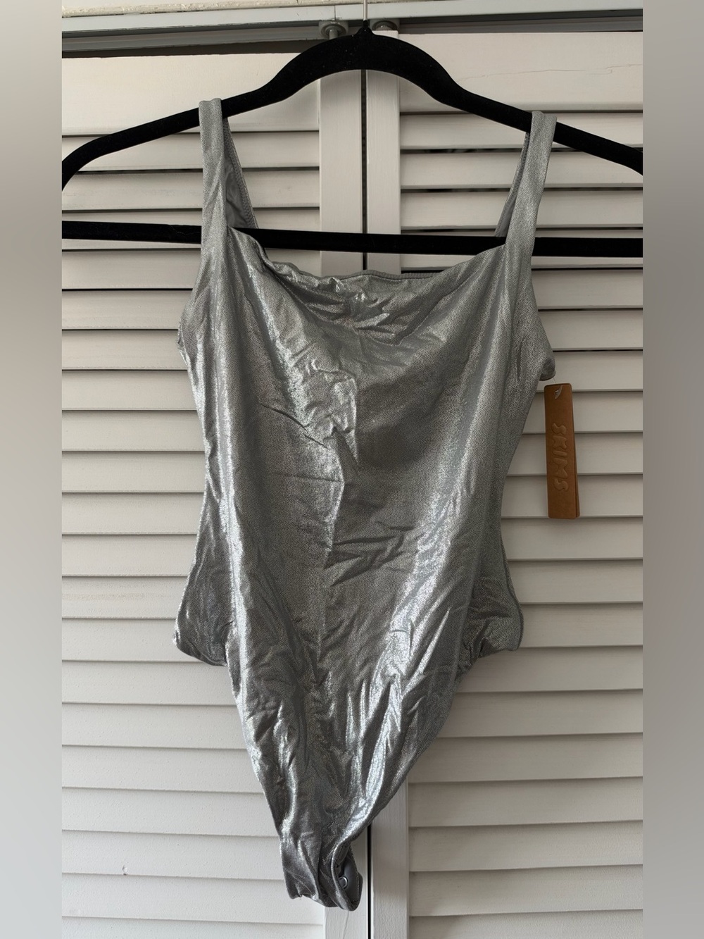 Skims Silver Cowl Neck Tank Top Size XS